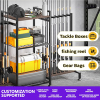 Support de canne à pêche mobile et présentoir de rangement pour boîte à outils en fer/métal personnalisable avec garantie d'un an – Prix de gros