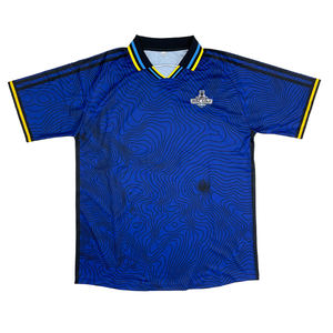 Vintage maille Streetwear surdimensionné col en V hip-hop chemise de sport personnalisé Sublimation imprimé 100% polyester antibactérien Football - Product Image 2