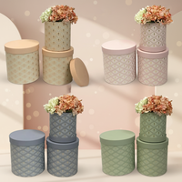 Boîte cylindrique ronde personnalisée pour fleurs, boîte cadeau de luxe en papier pour bouquets, cadeaux de mariage et arrangements floraux