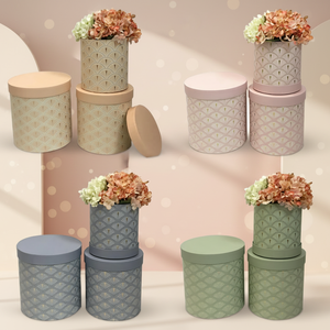 Boîte cylindrique ronde personnalisée pour fleurs, boîte cadeau de luxe en papier pour bouquets, cadeaux de mariage et arrangements floraux - Product Image 1