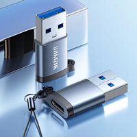 Adaptateur USB-A 3.2 Type-C en alliage d'aluminium SAMZHE pour ordinateur portable, écouteurs, clavier, souris et chargeur de voiture