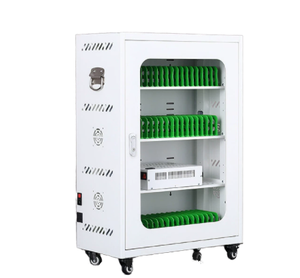 Armoire de charge pour tablettes et ordinateurs portables avec serrure électronique, ports USB, casier de rangement pour téléphones portables, construction métallique résistante à la rouille - Product Image 2