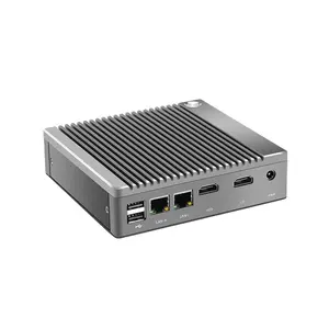 Fanless Quad Core Mini 12V Computer Nuc Met Laag Stroomverbruik In-Tel Ce-Leron N2840 N2940 Industriële Fanless Mini Pc