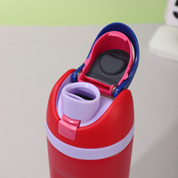 Bouteille d'eau sport en acier inoxydable blanc crème de 16 oz, isotherme sous vide, pour la gym, le fitness, gobelet portable de voyage avec bouchon à paille intégré