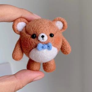 Porte-clés en feutre de <span class=keywords><strong>laine</strong></span> fait main, DIY, œuf, fête, jeunes (15-35 ans), cadeau, poupée, matériel, 11-30 cm - Product Image 2