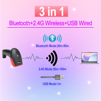 Escáner de Código de Barras Inalámbrico Bluetooth AIXW 2D, Lector de Códigos QR para iPhone, Teléfonos MI, Mac, Interfaz USB, 12 Años de Garantía de Fábrica