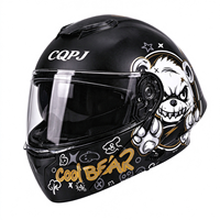 Casque de moto modulable intégral CQPJ avec logo personnalisé, certifié DOT 3C, unisexe, pour la conduite et les trajets quotidiens