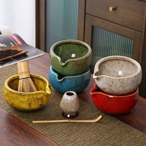 Tazón de Matcha, Juego de Té Japonés Retro Kung Fu, Accesorios para Tazón de Té, Once Colores a Elegir - Product Image 1