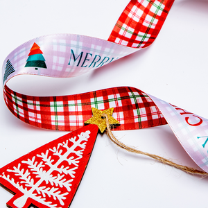 Cinta de Poliéster de Doble Cara de 1.5 Pulgadas (4cm), Rollo de 100 Yardas, Impresión a Doble Cara para Envolver Regalos de Navidad, Floristería - Product Image 2