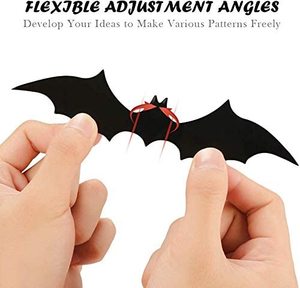 <span class=keywords><strong>Halloween</strong></span> 3D pipistrelli decorazione <span class=keywords><strong>in</strong></span> plastica PVC nero adesivo pipistrello nero fai <span class=keywords><strong>da</strong></span> te decorazione <span class=keywords><strong>per</strong></span> feste a buon mercato pipistrello ragno decorazione di <span class=keywords><strong>Halloween</strong></span> - Product Image 3