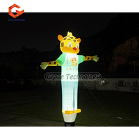 Danseur gonflable à bras oscillants avec lumières LED, figurine publicitaire gonflable à bras oscillants pour parc d'attractions