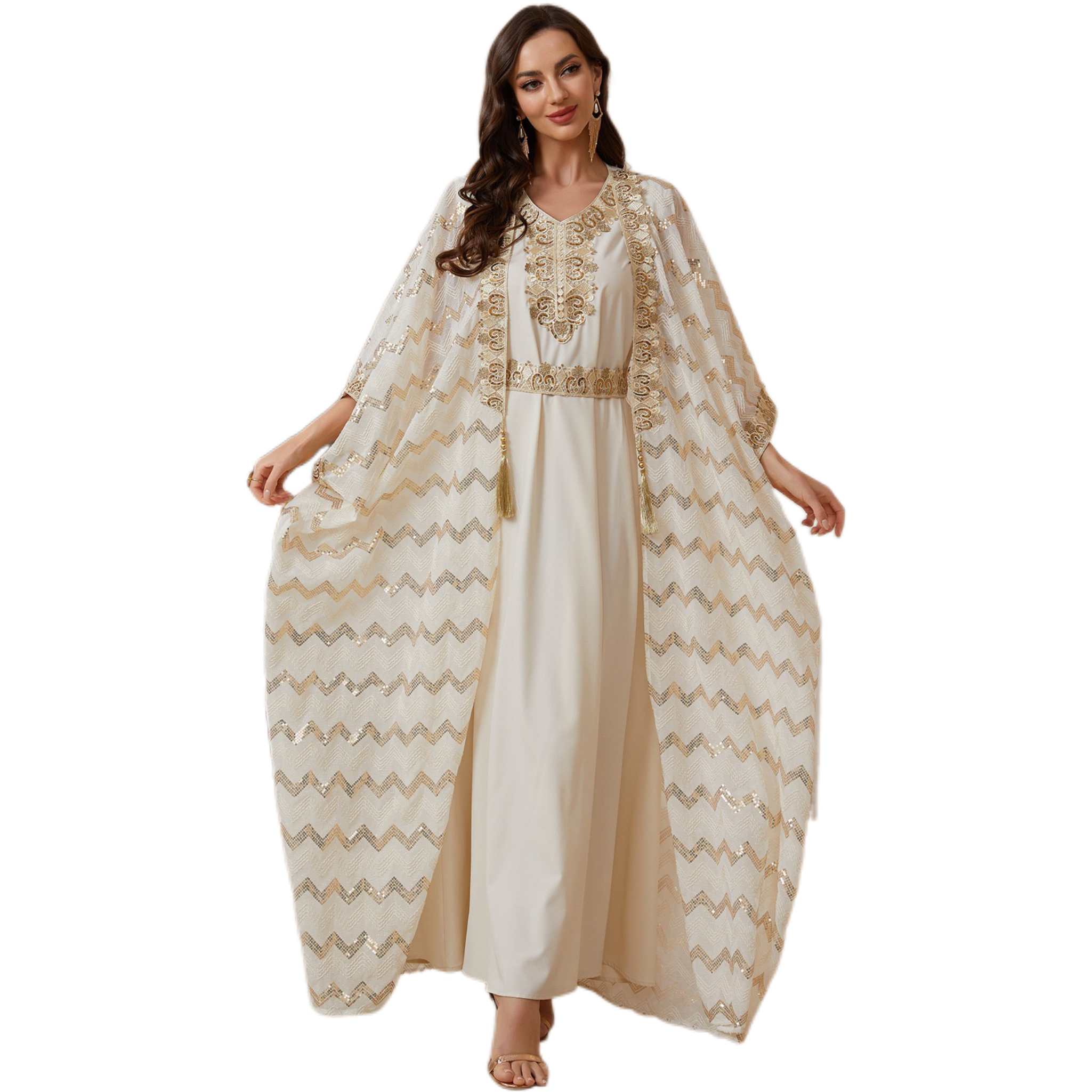 white and gold chevron dress Marie Antoinette Yellow Ball Gown with Bow main image 0