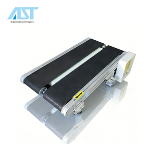 Convoyeur à courroie à double voie <span class=keywords><strong>AST</strong></span> de haute précision à vitesse réglable, avec courroie en PU/caoutchouc et cadre en aluminium, pour laboratoire - Product Image 1