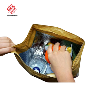 Baoren Lightweight Brown 1070d Tyvek Dupont Paper <b>Cooler</b> Bag Custom Insulated Aluminum Foil Food Grade for Lunch - Product Image 4