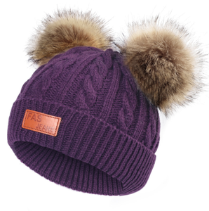 Nouveaux Bonnets en Tricot Élégants, Bonnets en Tricot à Pompon pour Enfants, Bonnets en Tricot Personnalisés - Product Image 6