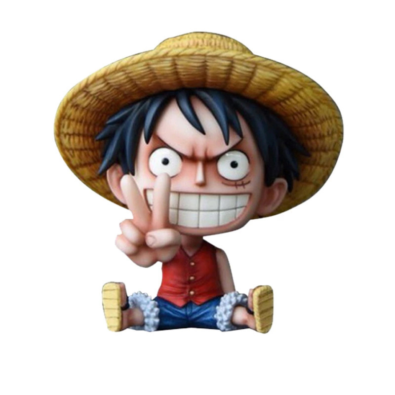 Luffy sentado estilo Chibi - Empaquetado individual - 8 cm