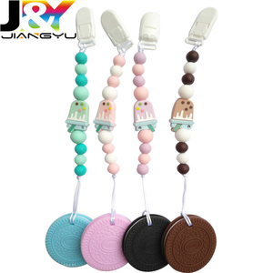 Alivio del dolor Biscult Cookie Baby Mordedor Dentición Juguetes con chupete Clip Holder para bebés 6-18 <span class=keywords><strong>meses</strong></span> - Product Image 1