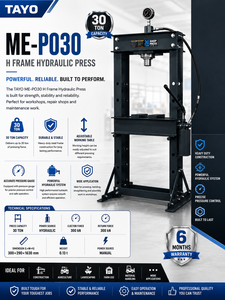 เครื่องอัดไฮดรอลิกแบบโครง H รุ่น Tayo ME-PO30 380V ทนทาน ประสิทธิภาพสูง สภาพใหม่จากมาเลเซีย พร้อมปั๊มและชิ้นส่วนหลัก - Product Image 1