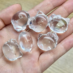 คริสตัลเพียโซอิเล็กทริก KT สำหรับงานแกะสลักรูปแมว ขายส่ง สำหรับทำเครื่องประดับ DIY สร้อยข้อมือคริสตัลสีขาวและสายร้อยจี้ - Product Image 4