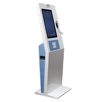 Quiosco de cola de autoservicio lector de código de barras de escaneo RFID pantalla táctil edificio intercomunicador quiosco de pantalla táctil interactivo con ventanas