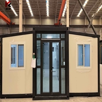 Maison conteneur préfabriquée détachable à double aile extensible, 2-3 chambres, 20 pieds 40 pieds, villa mobile de luxe avec cuisine