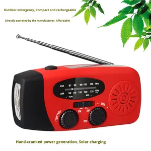 Radio de Emergencia NOAA Portátil Mini con Manivela y 3 LED, para Prevención de Desastres, Venta al por Mayor del Fabricante, Regalos Novedosos - Product Image 2