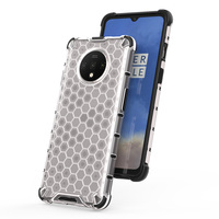Couverture de téléphone mince transparente en nid d'abeille en TPU pour coque arrière antichoc Oneplus 7T