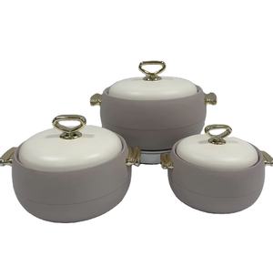 Set di Casseruole Termiche alla Moda Verde e Bianco 1L 2L 3.5L con Corpo Opaco Texturizzato per Cucina - Product Image 1