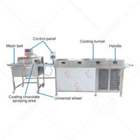 Machine d'enrobage de chocolat d'enrobage de gâteau de processus de chocolat d'OCEAN avec la fonction de tunnel de refroidissement