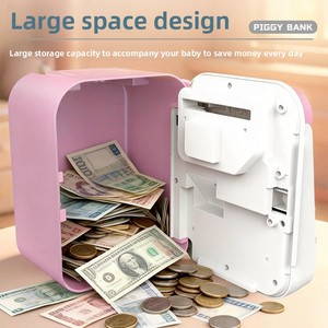 Nuevo Diseño de Hucha de Plástico para Niños con Cerradura de Combinación y Reconocimiento Facial, Kits de Gran Capacidad para Regalo de Niño o Niña - Product Image 4