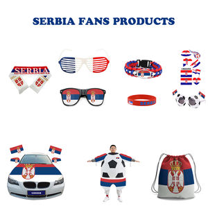 เสื้อเชียร์ฟุตบอลสำหรับแฟนเซอร์เบีย ลายธงชาติ กันน้ำ เป็นมิตรกับสิ่งแวดล้อม ผลิตจากวัสดุโพลีเอสเตอร์แบบไม่ถักทอ - Product Image 2
