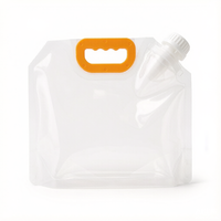 Pochettes souples transparentes personnalisables avec bec verseur pour liquides, recyclables, 4L 5L, pour boissons, traiteur, eau, sauces, condiments, lait, coca