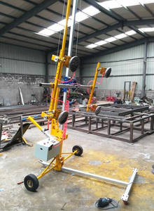 कम कीमत पोर्टेबल 2 सक्शन कप वैक्यूम ग्लास चलती ट्रॉली मशीन - Product Image 6