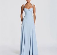 Nouvelle Robe de Soirée Été Jaune Crème à Bretelles Larges, Taille Cintrée et Jupe Ample Drapée