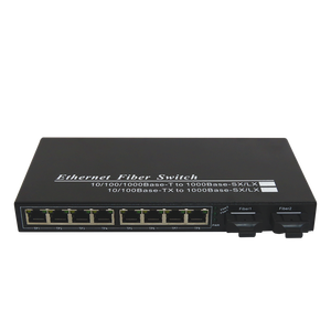 Convertidor de Medios de Fibra Óptica de Venta Caliente, Switch Gigabit Ethernet de 20KM, 2 Puertos de Fibra Dual + 8 RJ45, Convertidor de Medios de Red de Fibra Óptica - Product Image 4