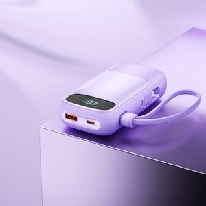 Cargador Portátil Pequeño PD40w de Carga Rápida, Batería Externa de Gran Capacidad para Viajes con Cable Integrado de 10000mah - Product Image 5