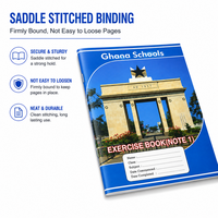 Großhandel Individuell Bedrucktes A5 Ghana Notizbuch mit Elfenbeinkarton-Einband, Heftbindung, UV-Druck, CMYK-Druck, Tagebuch