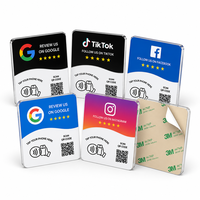 Carte NFC Google pour avis TikTok et Instagram, plaque d'avis Google NFC, étiquettes en acrylique, autocollant de carte Google avec NFC Ntag213 pour avis Google