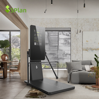 SPlan - Juego de Gimnasio en Casa Inteligente con Soporte de Pesas Ajustable de Metal de 100 kg, Máquina Smith, Extensión de Piernas, Sentadillas, con Pantalla Táctil de 24 Pulgadas