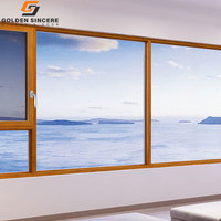 Ventanas de Casa Negra de seguridad de alta calidad, ventanas abatibles de aluminio personalizadas, diseño de ventanas de aluminio