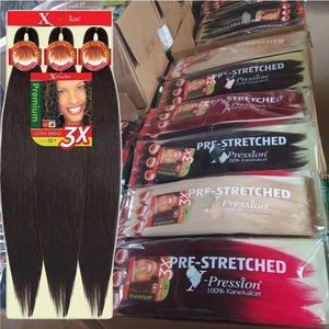 Vente en gros usine à bas prix EZ Braid 3XPreStretched Afro Hair Extension Cheveux synthétiques en vrac pour tresses au crochet pour femmes - Product Image 3
