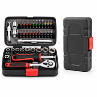Juego de 38 Piezas de Destornilladores de Trinquete Portátiles con Extensión y Junta Universal en Estuche Rígido para Reparaciones Domésticas, OEM/ODM