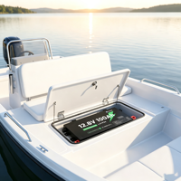 Batterie LiFePO4 Slimline à décharge profonde 12,8V 100Ah/200Ah/300Ah légère pour camping-car, bateau et système d'alimentation hors réseau
