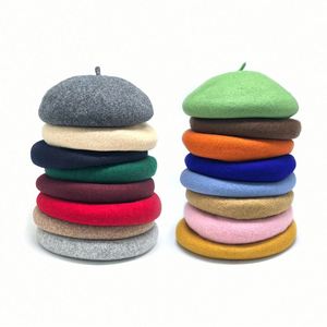 Autumn Winter Solid Color Wool Beanie Casual Outdoor Keep Warm Caps <b>Beret</b> Hat Artist Cap for Women - Product Image 4