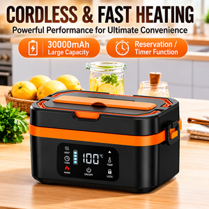 Popularly Sold Private Model Electric Lunch Box 1.8L Capacity Stainless Steel Inner Pot Battery Powered Portable Car <b>Outdoor</b> Use - Product Image 1