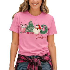 Camiseta de Mujer de Manga Larga, Tejido Sólido Transpirable y Ecológico para Verano, Informal, para Exteriores, 100% Algodón, Corte Ajustado, Estampada - Product Image 1