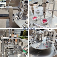 Machine rotative de remplissage et de scellage de gobelets en plastique de yaourt pour confiture et gelée Machines automatiques de remplissage de gobelets de sauce à tremper
