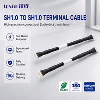 Kabel Harness Konektor Dual Head JST SH 1.0mm Pitch 6 Pin Kustom, Kabel Sinyal SHR-06V-S-B 6P ke 6P untuk Drone & Kamera