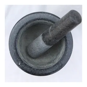 China suministra cocina reutilización 16*8cm movimiento manual pulido cocina granito mortero y mortero