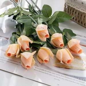 ดอกกุหลาบประดิษฐ์ CallaFloral ก้านเดี่ยว สีขาว แดง ชมพู ตกแต่งบ้าน งานแต่งงาน สไตล์ INS - Product Image 2